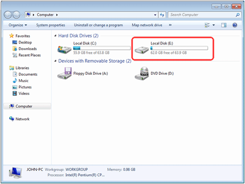 Windows File Explorer, VHD